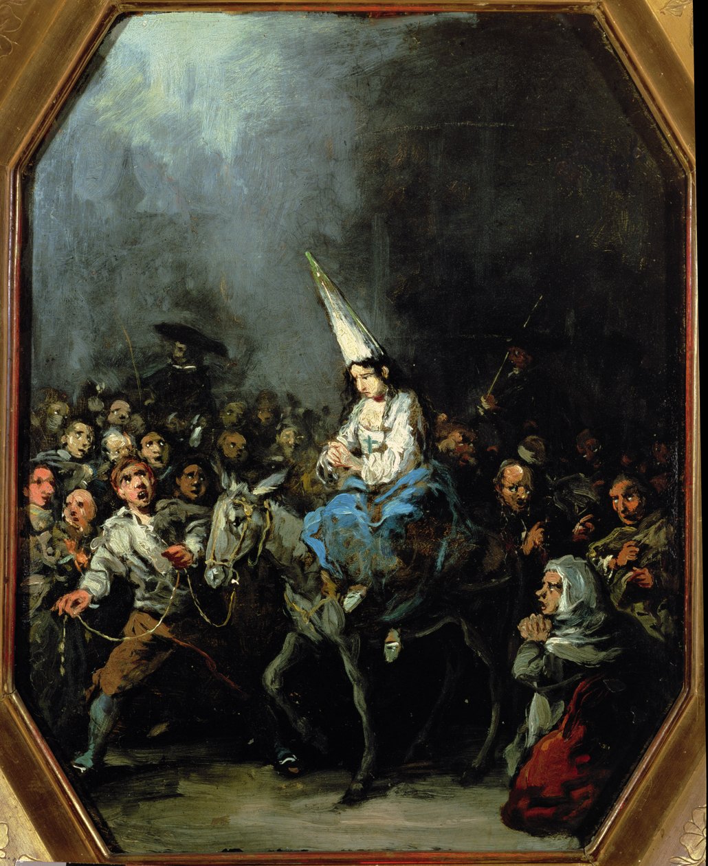 Een vrouw veroordeeld door de Inquisitie door Eugenio Lucas Velázquez