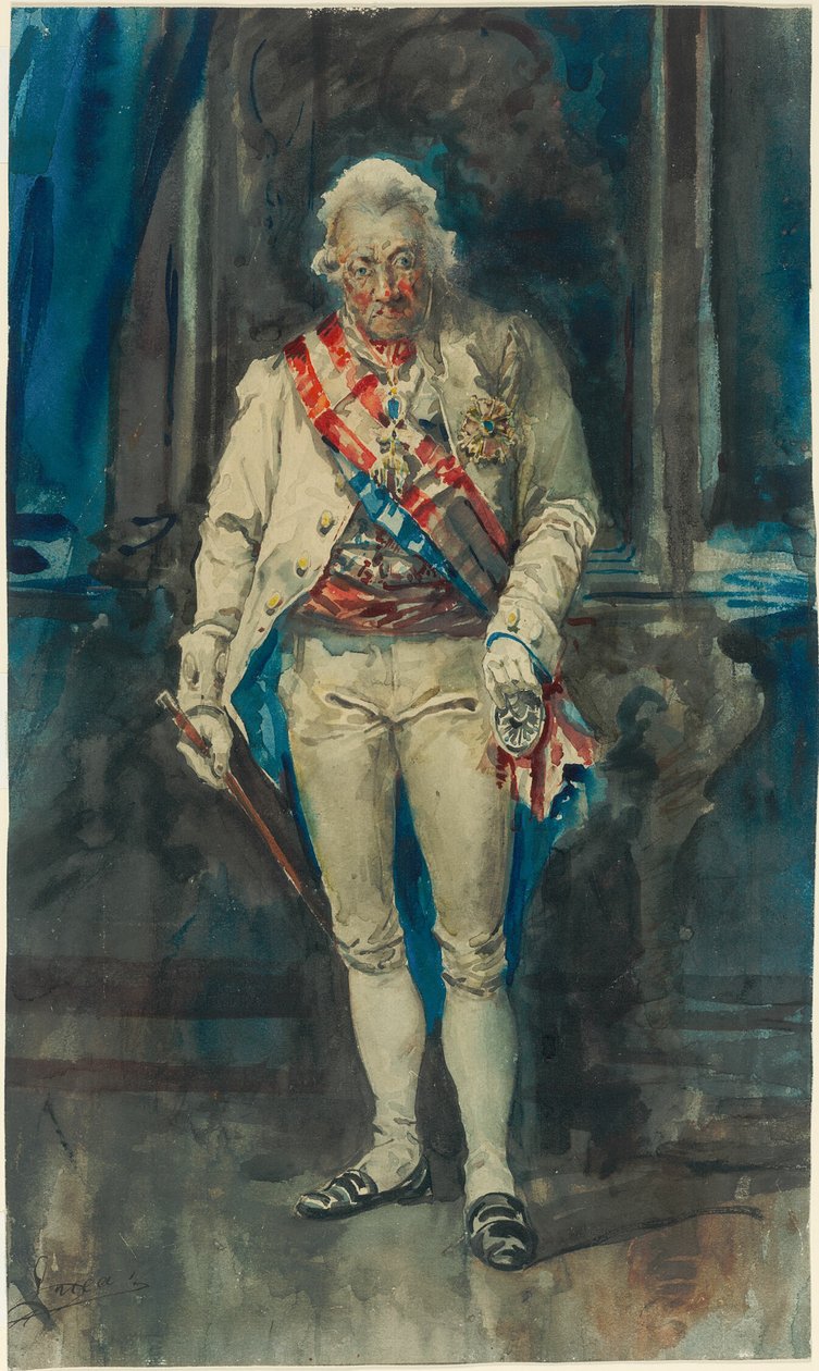 Koning Karel IV van Spanje door Eugenio Lucas y Padilla