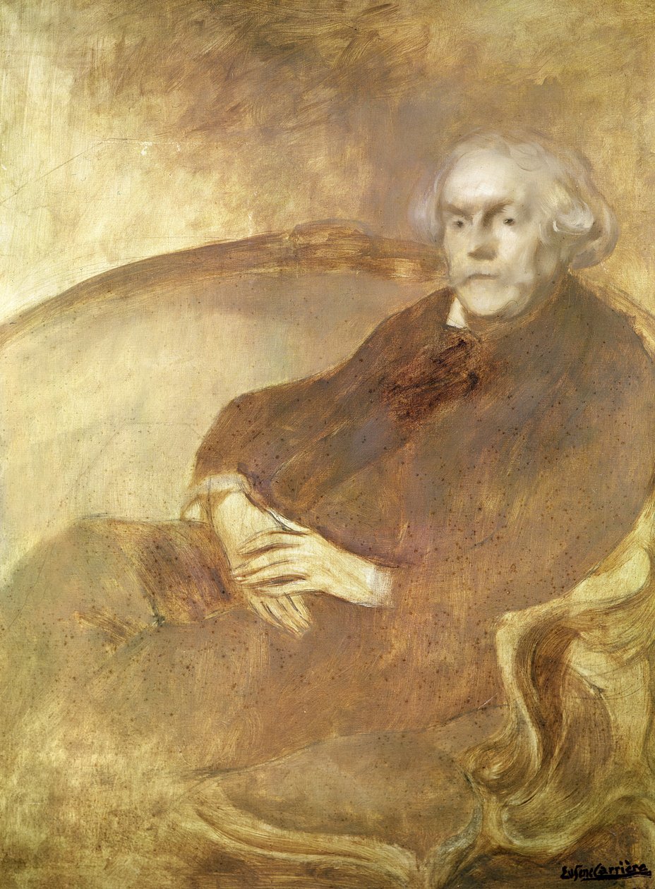 Portret van Edmond de Goncourt door Eugène Carrière