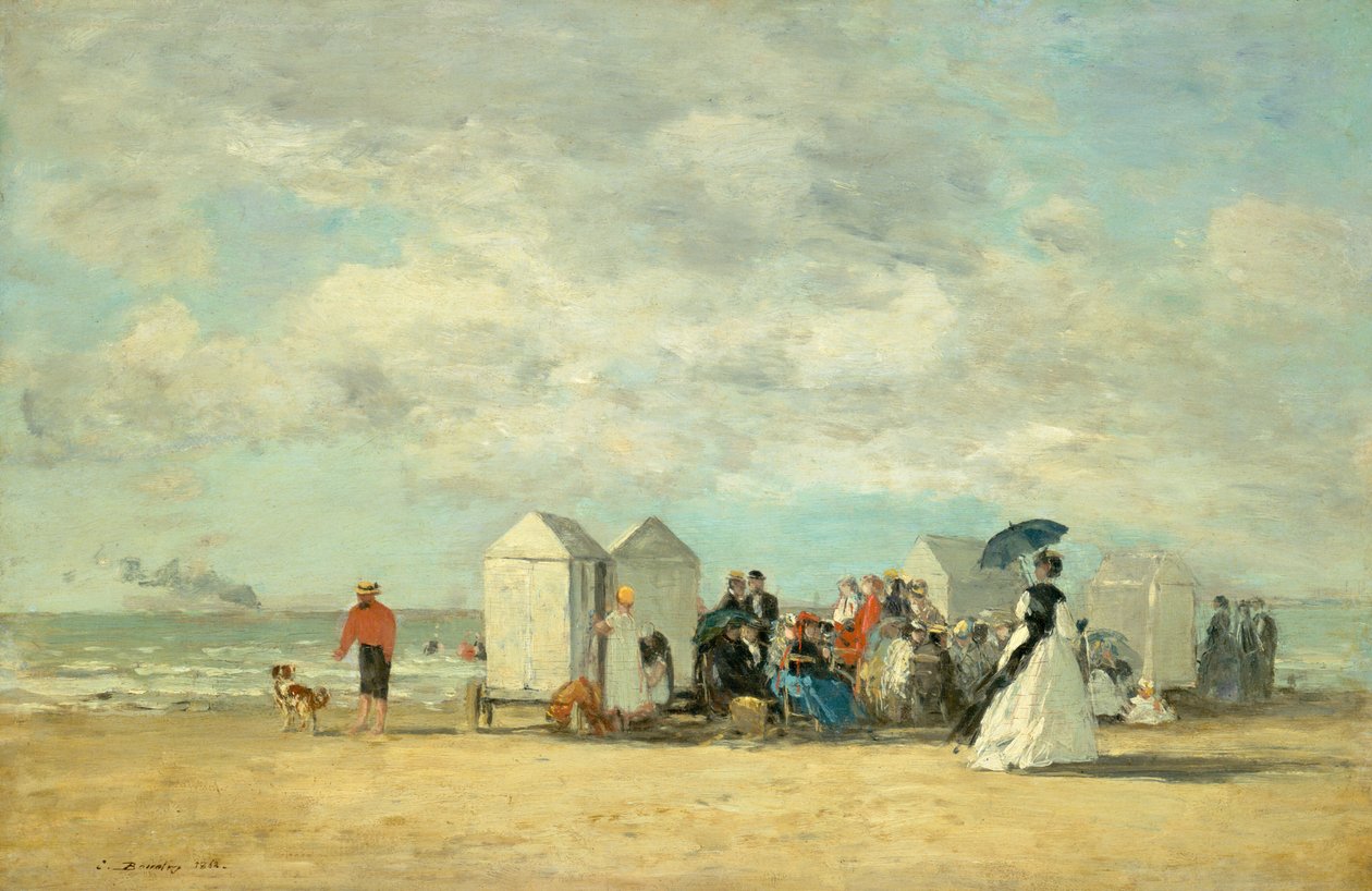 Strandscène door Eugène Boudin