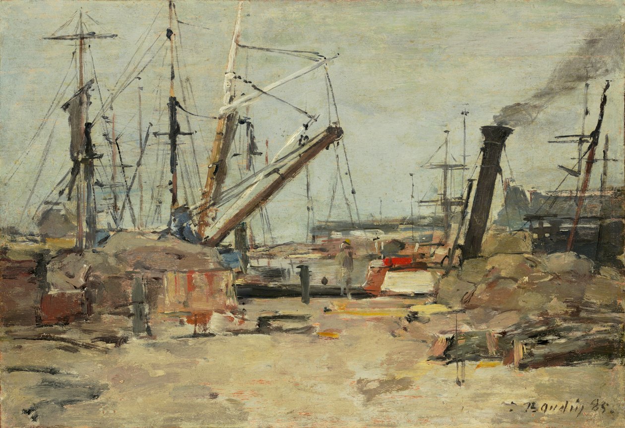 De Trawlers door Eugène Boudin