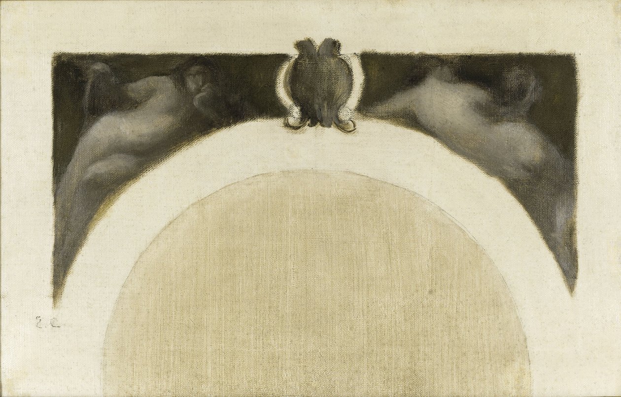 Schets voor de Salon des Sciences van het stadhuis van Parijs: Fysica - Chemie door Eugène Carrière
