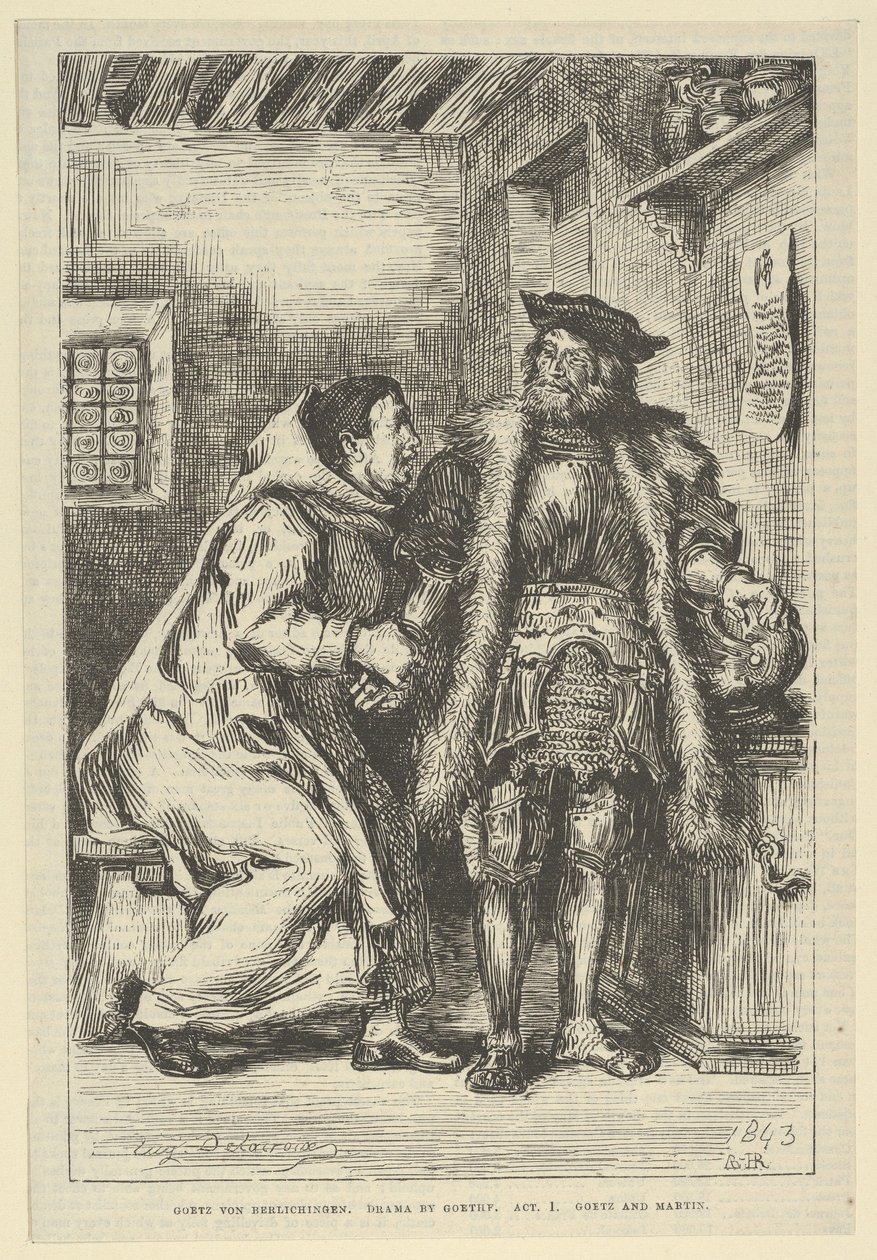 Goetz en Broeder Martin, na 1845 door Eugène Delacroix