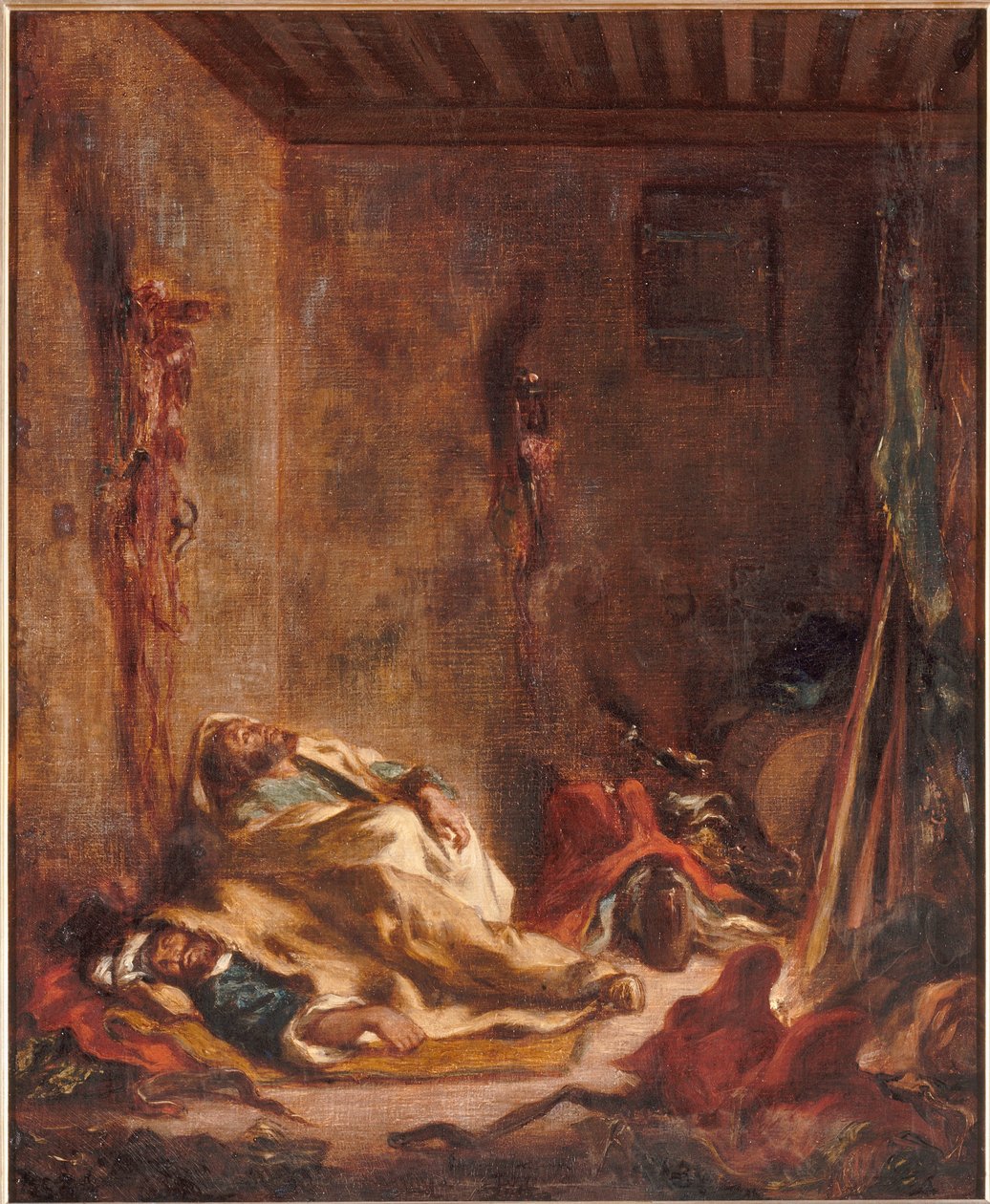 Het wachthuisje in Meknes door Eugène Delacroix