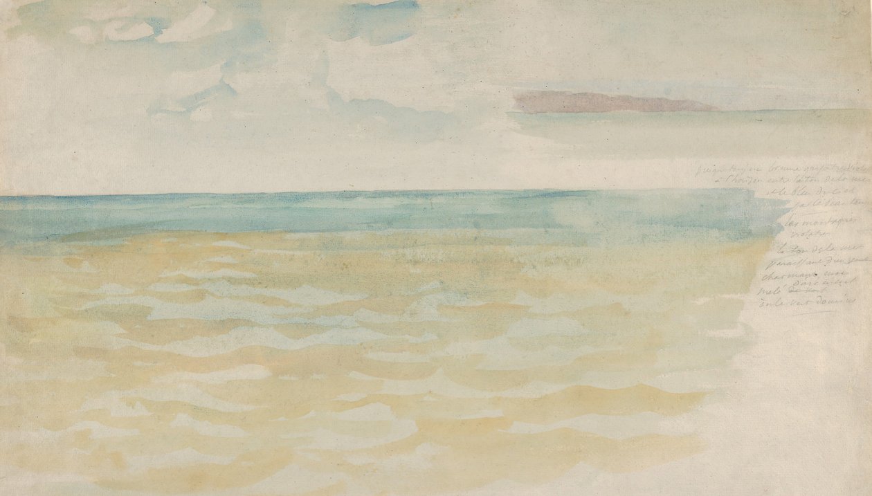 De zee bij Dieppe, ca. 1852-54 door Eugène Delacroix