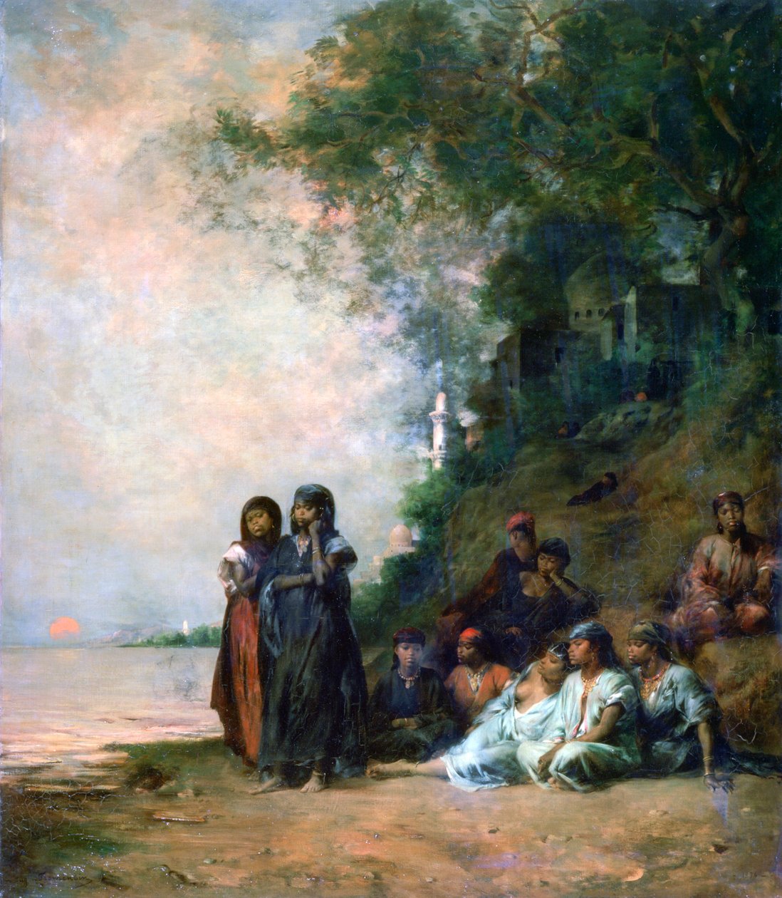 Egyptische vrouwen aan de rand van het water, 19e eeuw door Eugène Fromentin