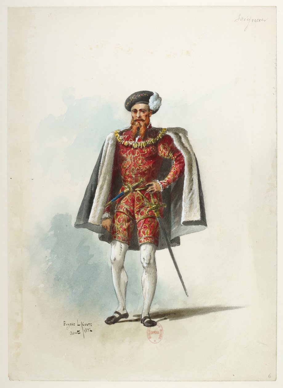 Btv1b84558104 06 - Saint-Saëns - Henry VIII - Kostuummodellen - Lacoste - 6. Seigneur door Eugene Lacoste