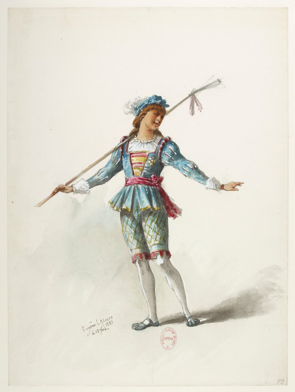 Btv1b84558104 83 - Saint-Saëns - Henry VIII - Maquettes de costumes - Lacoste - 79e Kostuum door Eugene Lacoste