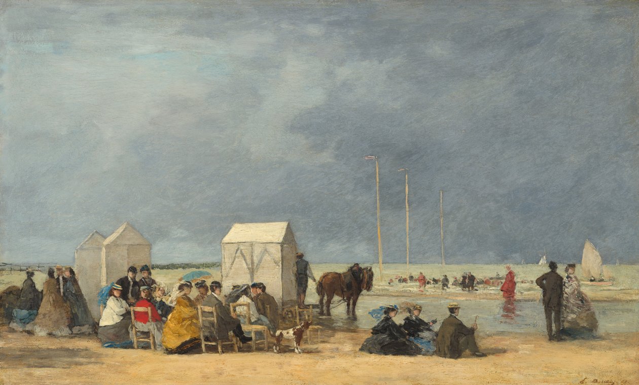 Zwemtijd in Deauville door Eugene Louis Boudin