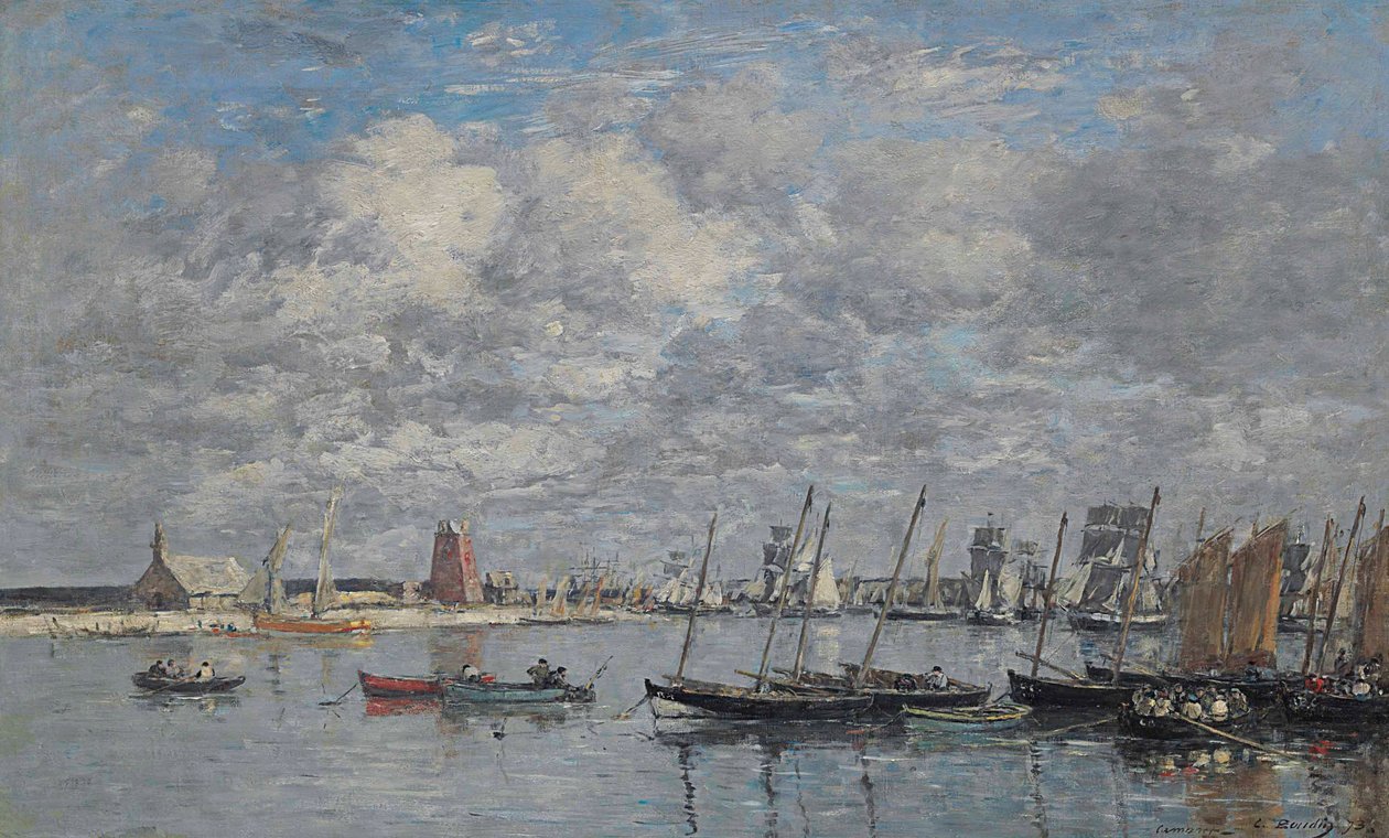 Camaret, de haven door Eugene Louis Boudin