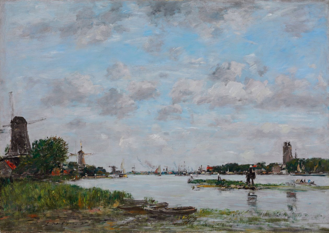 De Maas bij Dordrecht door Eugene Louis Boudin