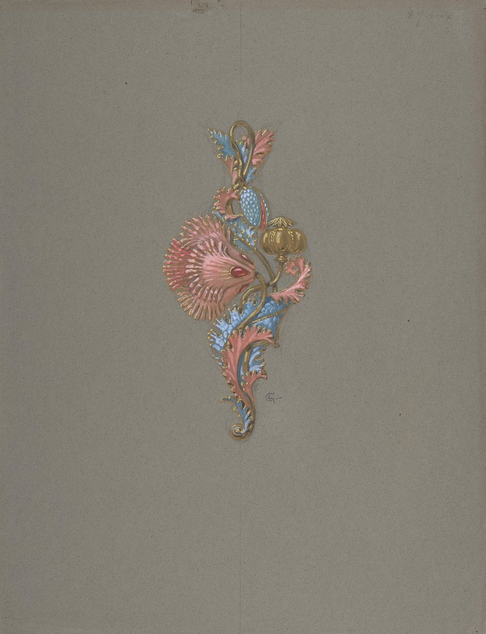 Ontwerp voor een Hanger door Eugene Grasset