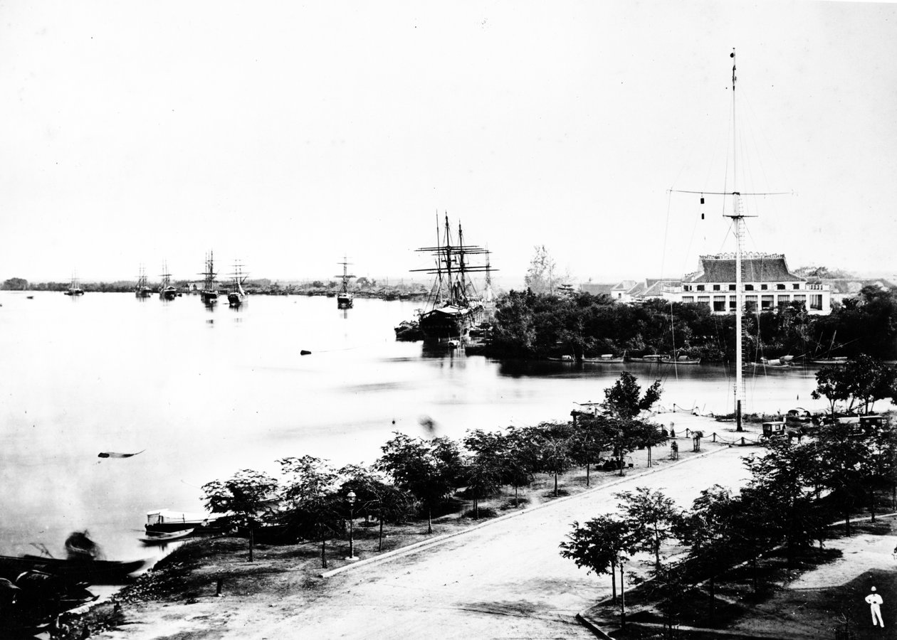 Waterkant, Saigon, ca. 1870s door European Photographer