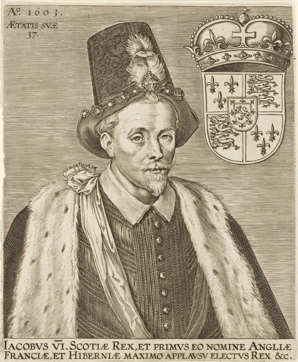 James VI van Schotland en James I van Engeland, uitgegeven 1603 door European School