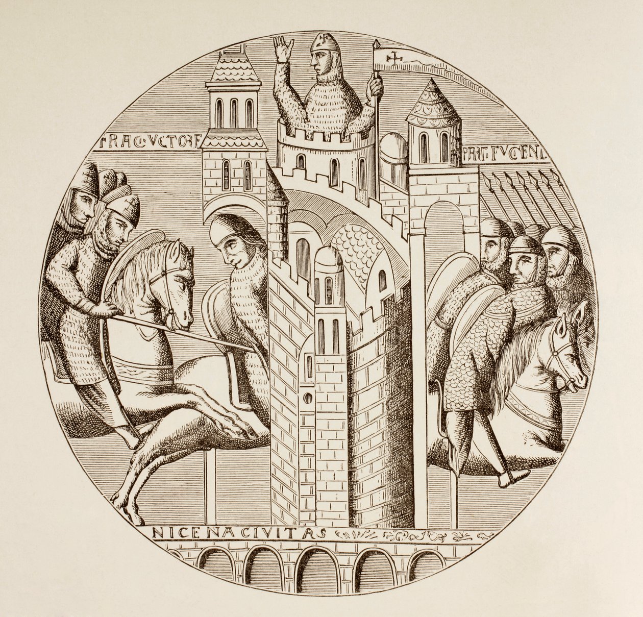 De inname van Nicea, Turkije, door de kruisvaarders in 1097, c.1880 door European School