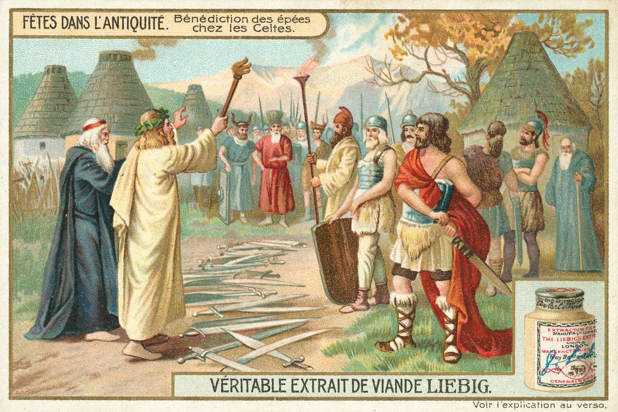 Vieringen uit de oudheid (chromolitho) door European School