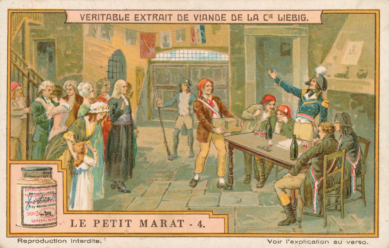 Le Petit Marat, Liebig-kaart, begin 20e eeuw (chromo) door European School