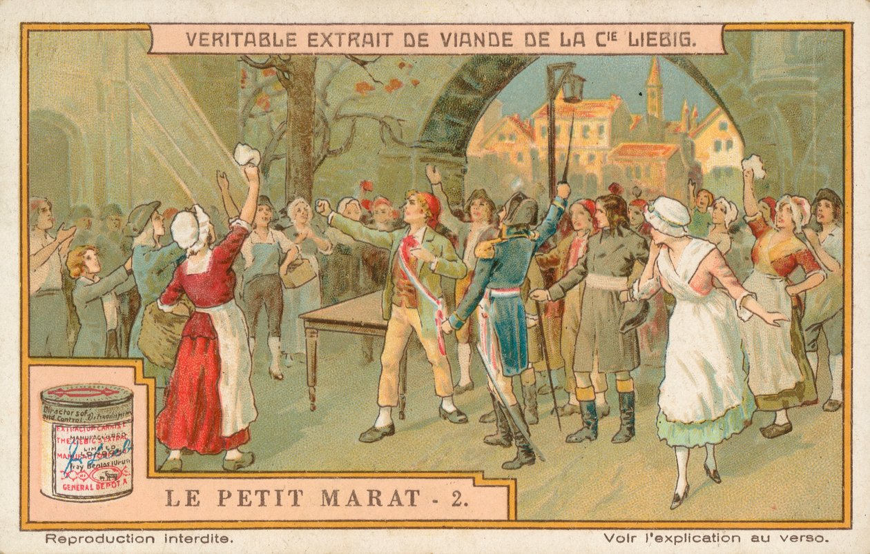 Le Petit Marat, Liebig-kaart, begin 20e eeuw (chromo) door European School