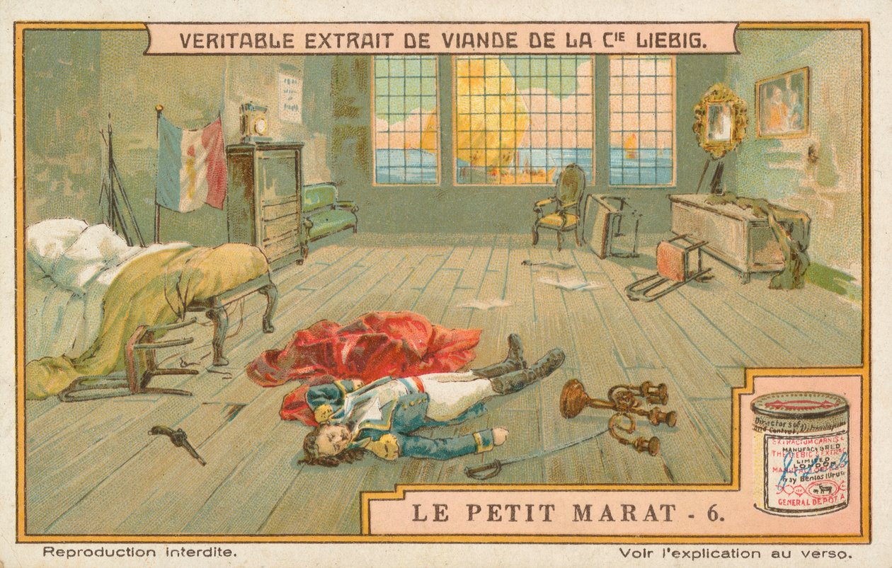 Le Petit Marat, Liebig-kaart, begin 20e eeuw (chromo) door European School