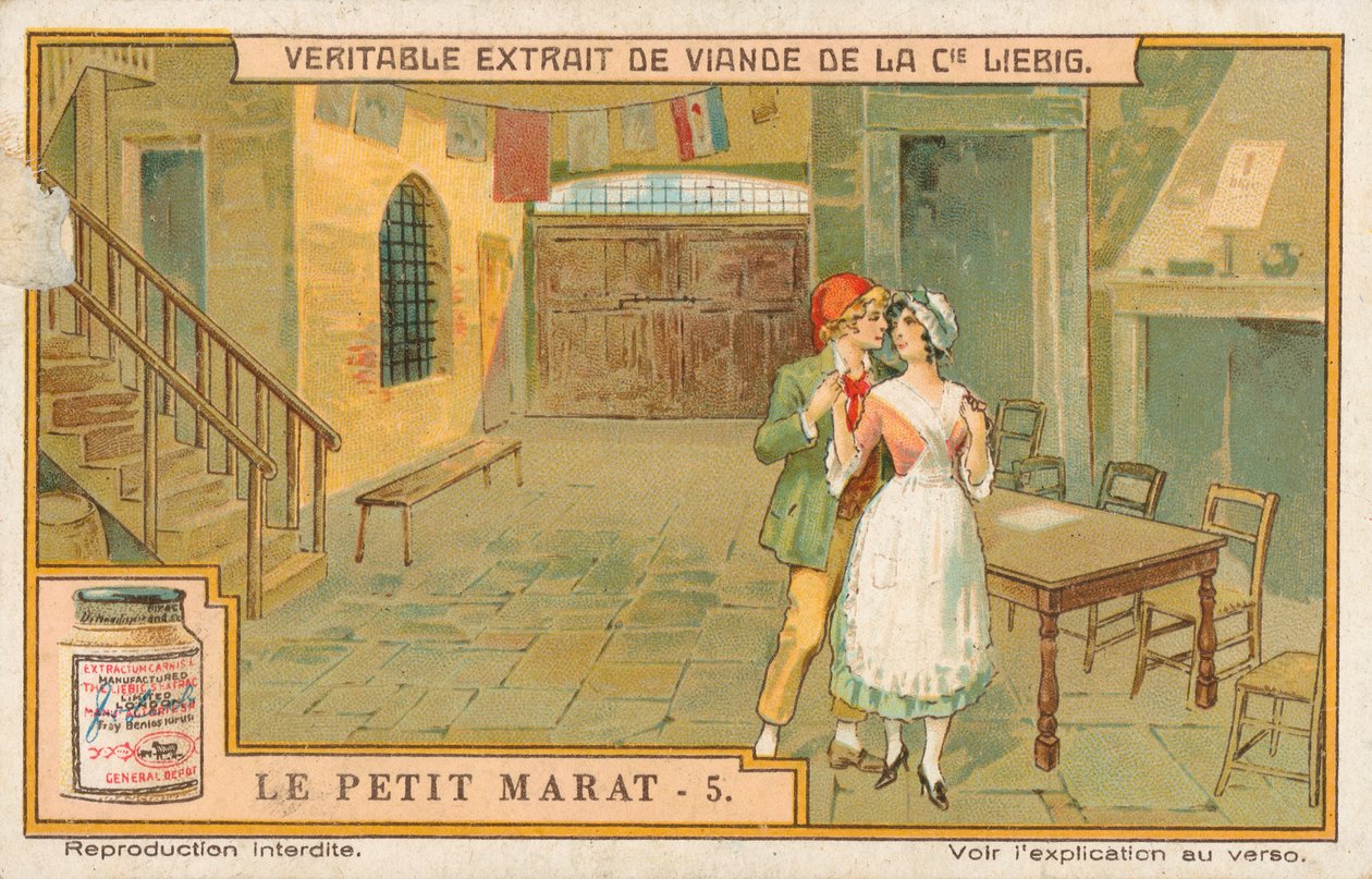 Le Petit Marat, Liebig-kaart, begin 20e eeuw (chromo) door European School