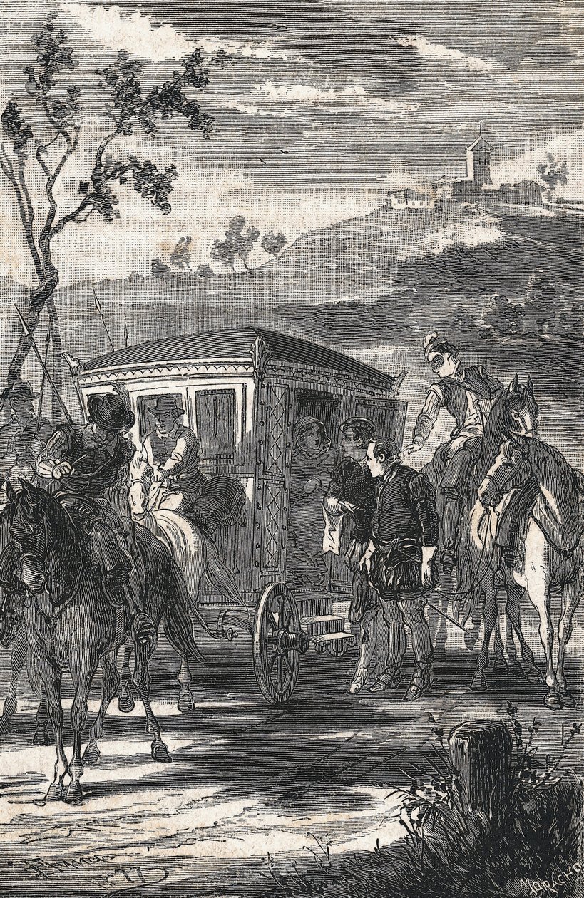 illustratie voor El principe de los ingenios, Miguel de Cervantes Saavedra door Eusebio Planas