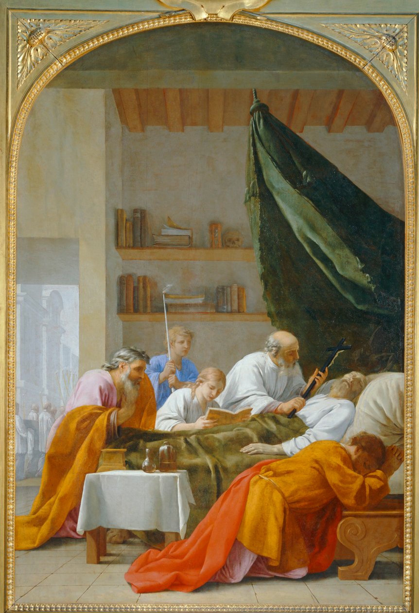 De dood van Raymond Diocrès - De dood van Raymond Diocrès ... door Eustache (studio of) Le Sueur