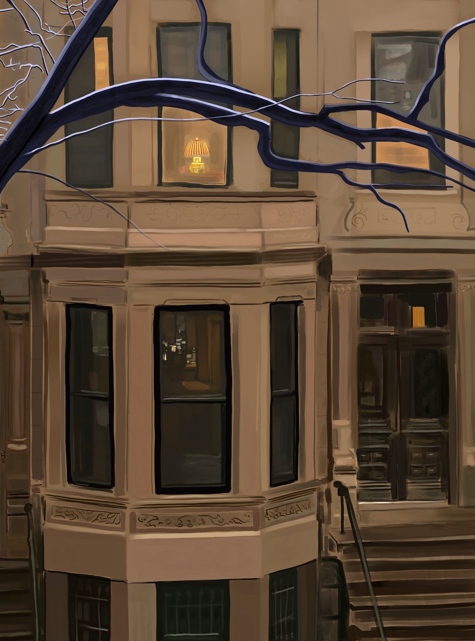 589 Seventh Street. Brooklyn (digitale kunst) door Evan Sklar