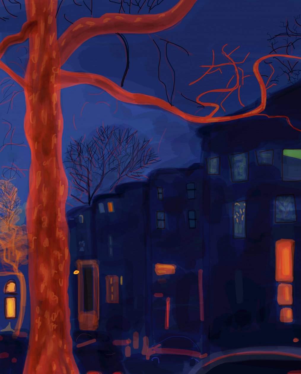 7th Street, Brooklyn, 2016 (digitale kunst) door Evan Sklar