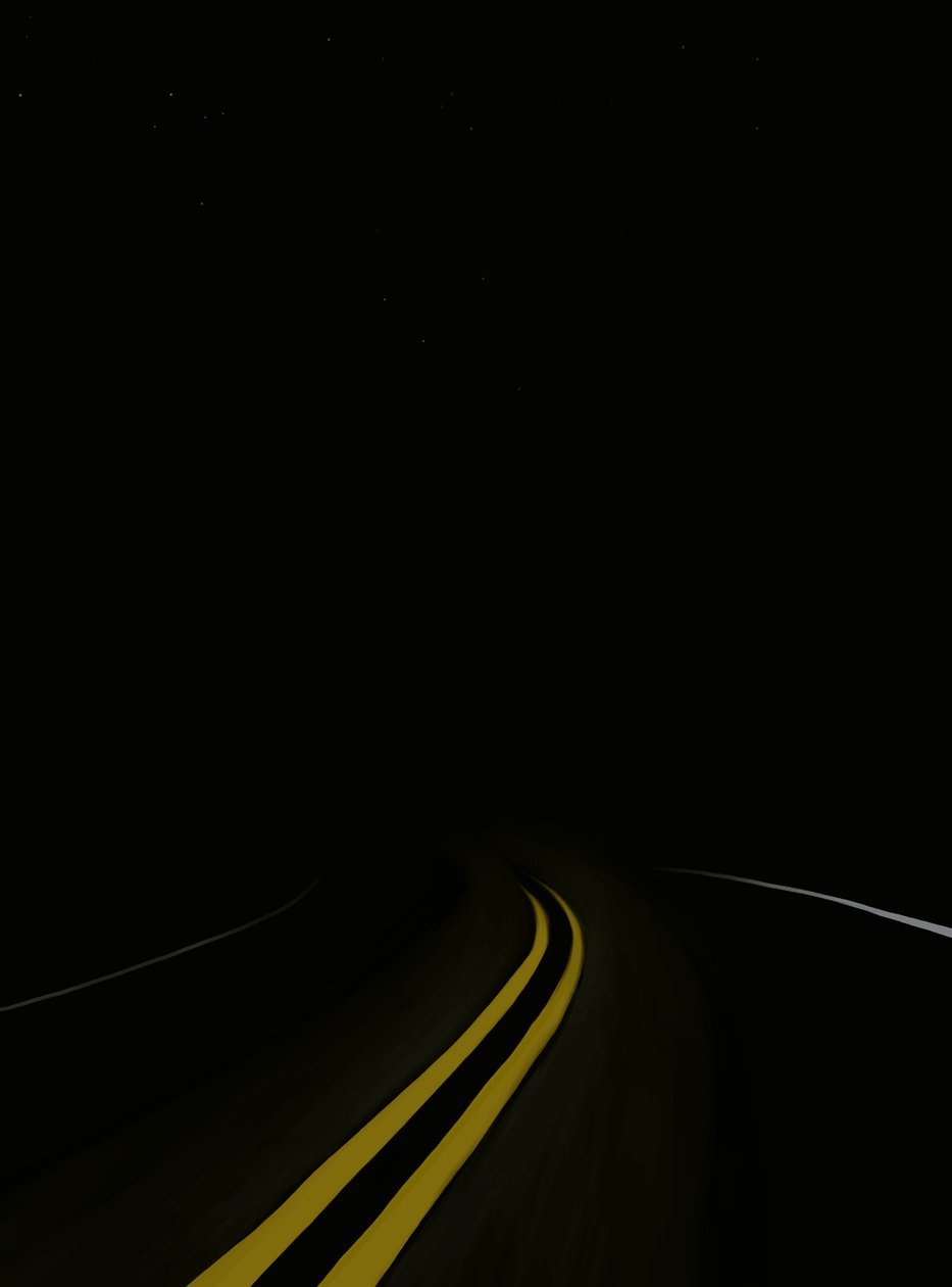 Driving The Road At Night # 3 Brooklyn (digitale kunst) door Evan Sklar