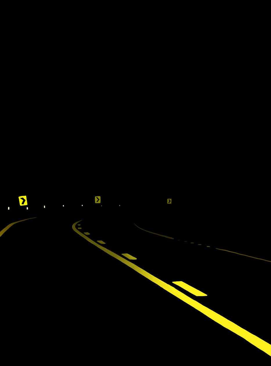 Driving The Road At Night # 7 Brooklyn (digitale kunst) door Evan Sklar