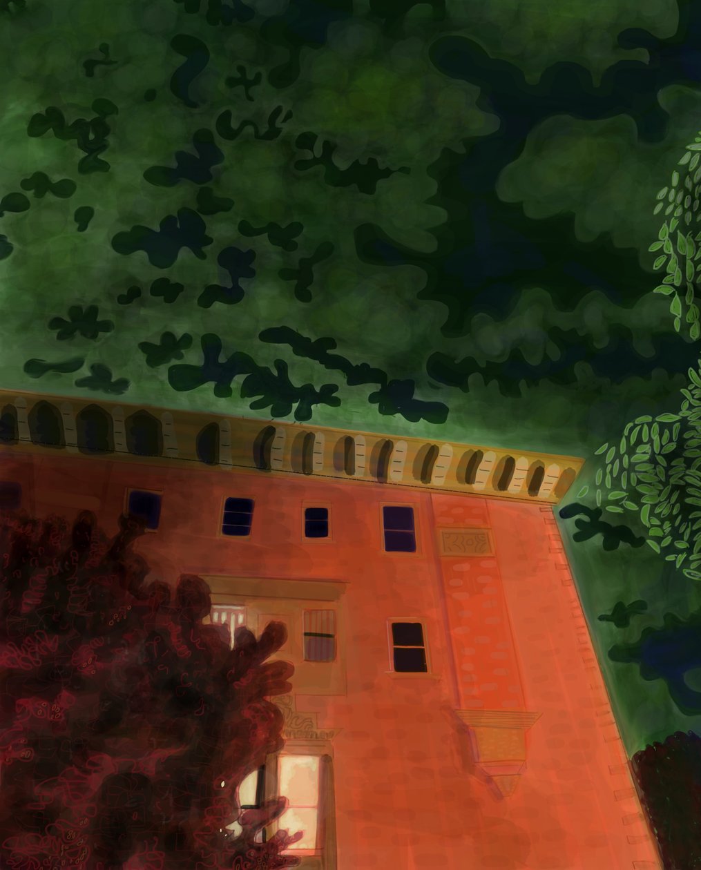 First Light, 7th Street en Prospect Park West (digitale kunst) door Evan Sklar