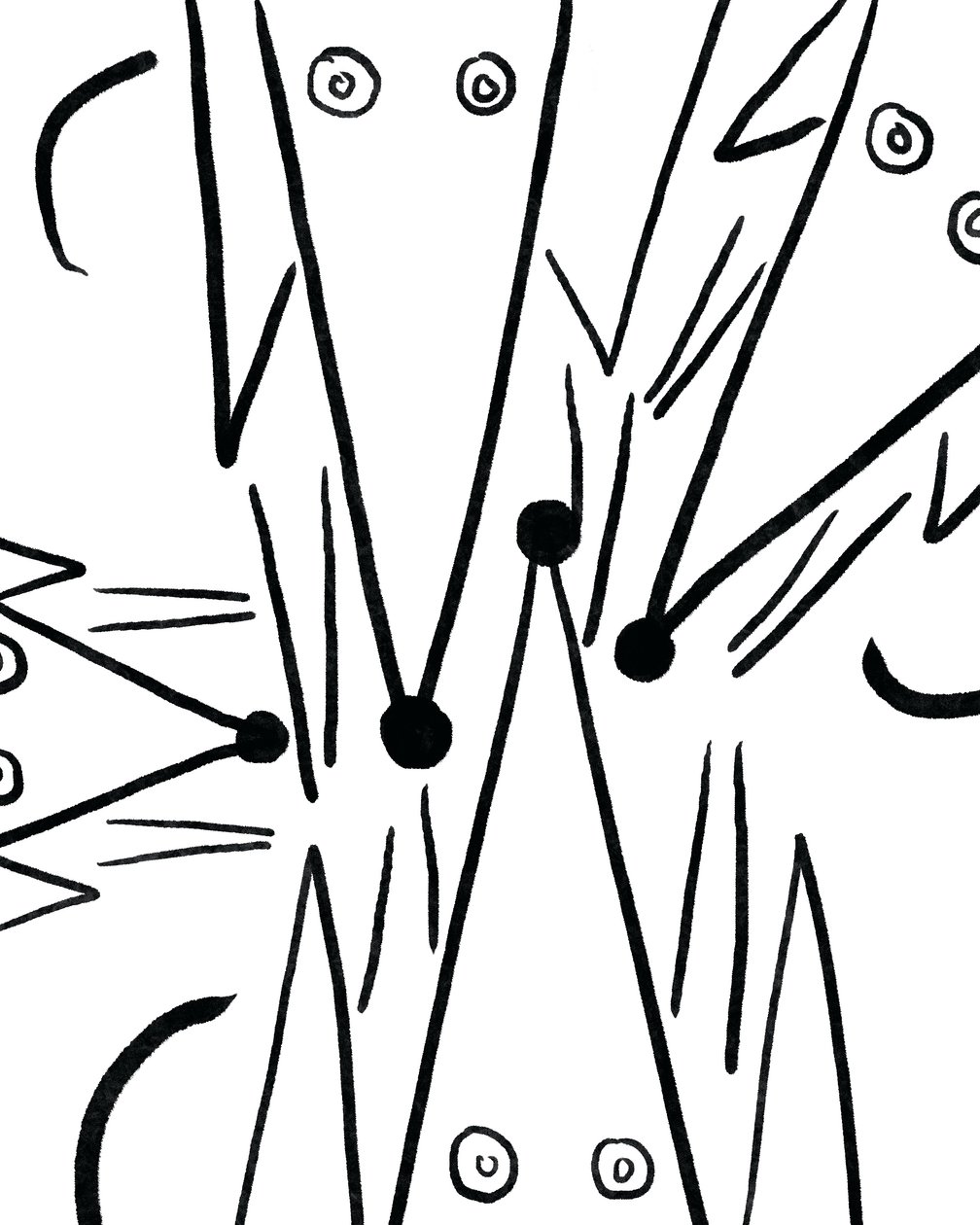 Vier Daschunds, ca 2020-24 (digitale kunst) door Evan Sklar
