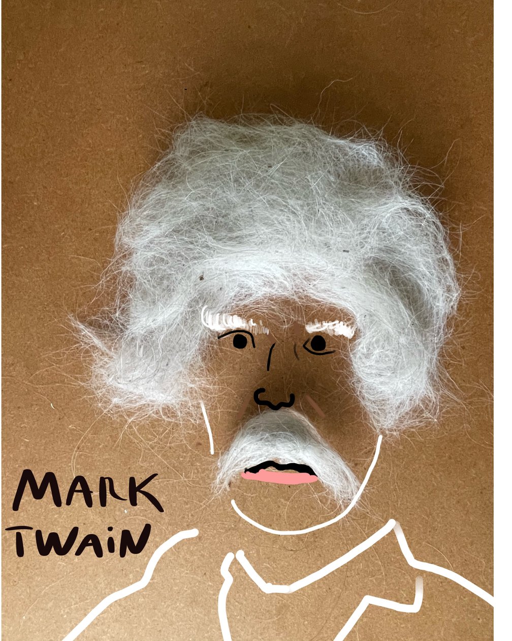 Mark Twain (collagetekening) door Evan Sklar