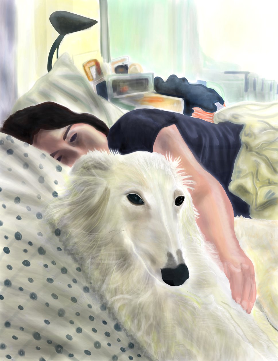 Penny en Michelle, Brooklyn (digitale kunst) door Evan Sklar