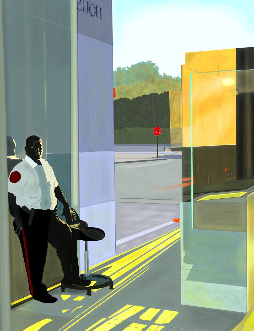 Bewaker, Kennedy Center, Washington DC (digitale kunst) door Evan Sklar