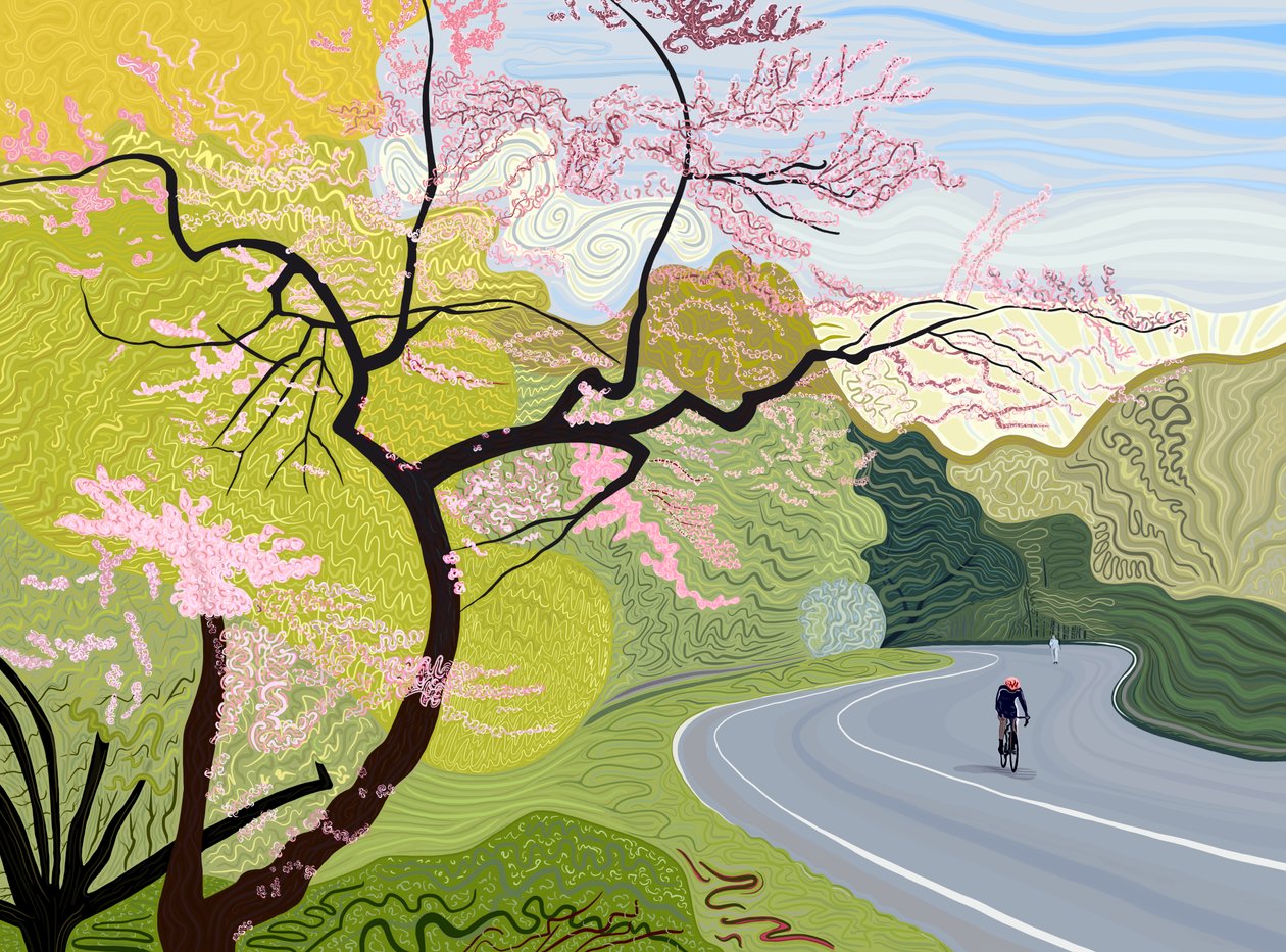 Voorjaarsfietser in Prospect Park (digitale kunst) door Evan Sklar