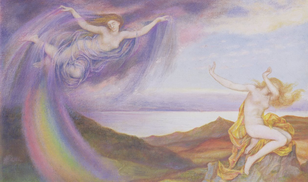 Zonnestraal en zomerse bui door Evelyn De Morgan