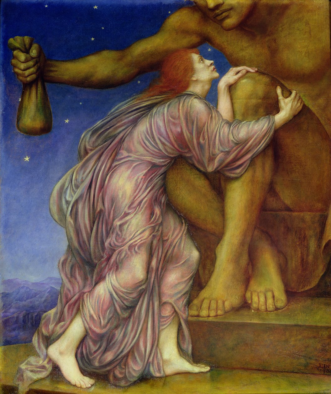 De Aanbidding van Mammon, 1909 door Evelyn De Morgan