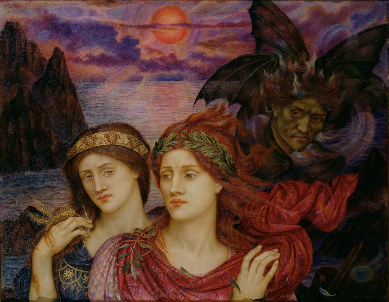 Het Visioen, 1914 door Evelyn De Morgan