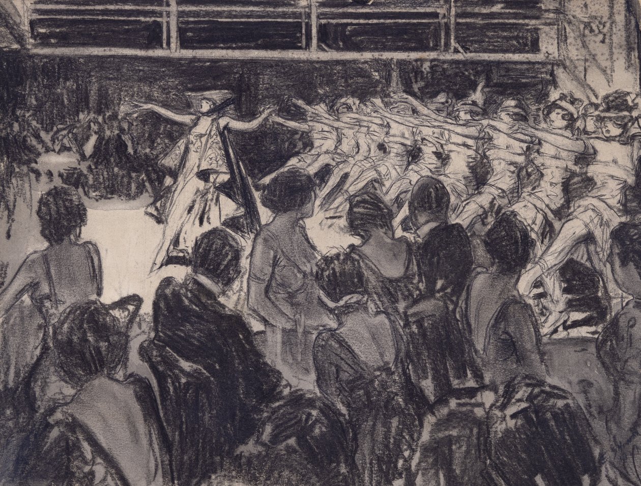 Cabaretscène door Everett Shinn
