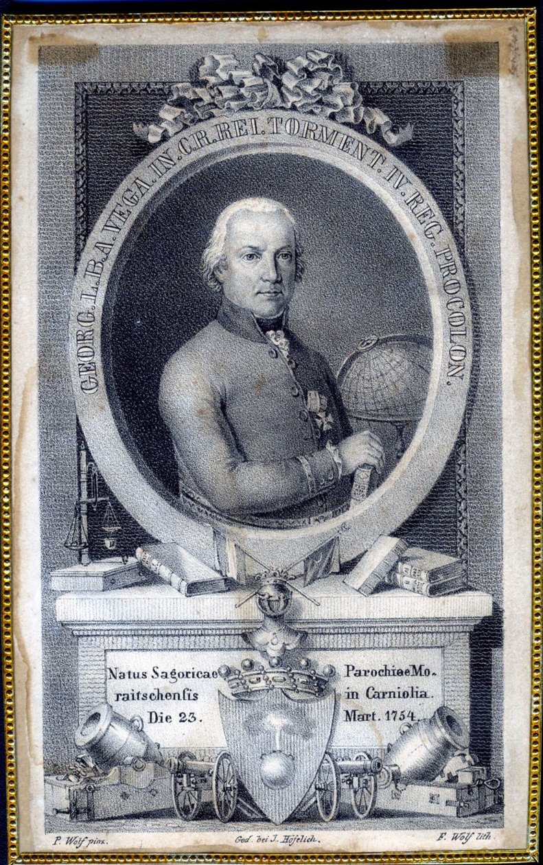 Portret van Jurij Vega door F. Wolf