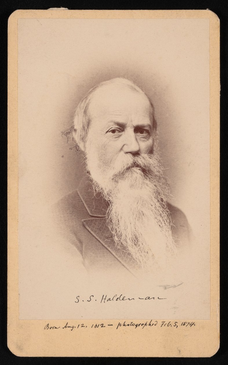 Portret van Samuel Stehman Haldeman door FA Wenderoth and Co
