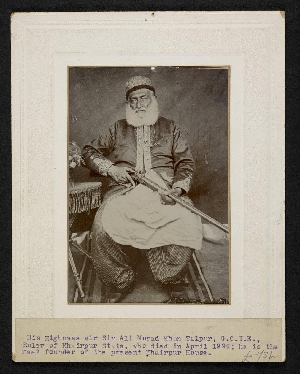 Sir Mir Ali Murad Khan Taipur III, Heerser van Khaipur Staat door F.L. Wadhumal