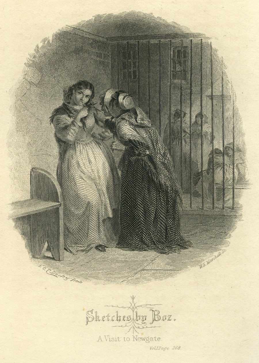 Schetsen door Boz - Een Bezoek aan Newgate door F.O.C. and McRae, C. John Darley