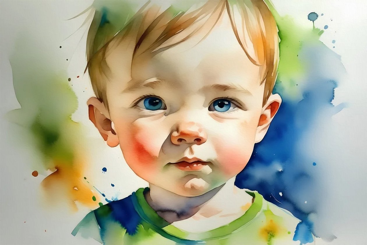 Portret van een mooie baby door F. Abderrahim