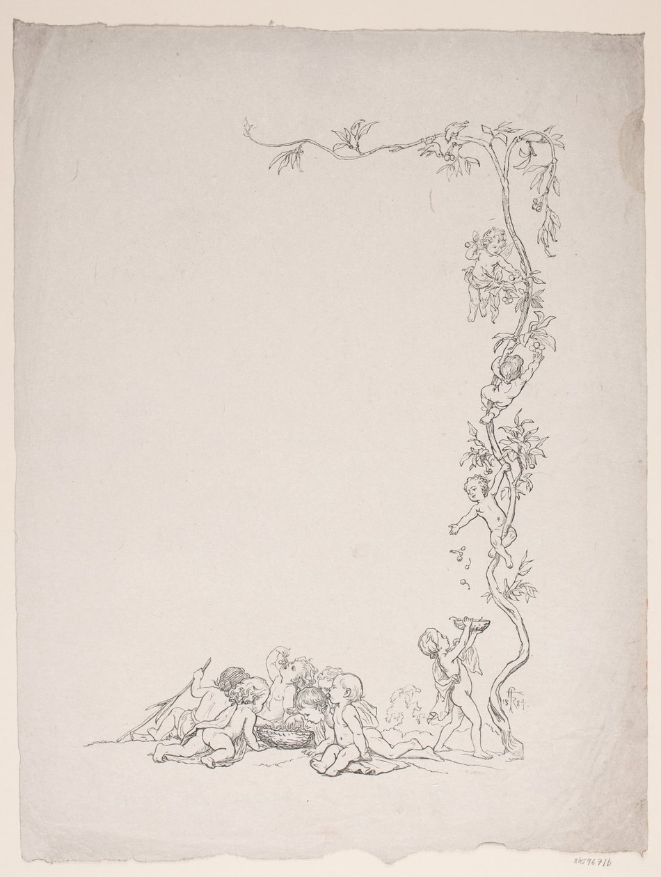 Basaren voor Pleegmoeders. Randtekening voor het Feestprogramma door F. Hendriksen
