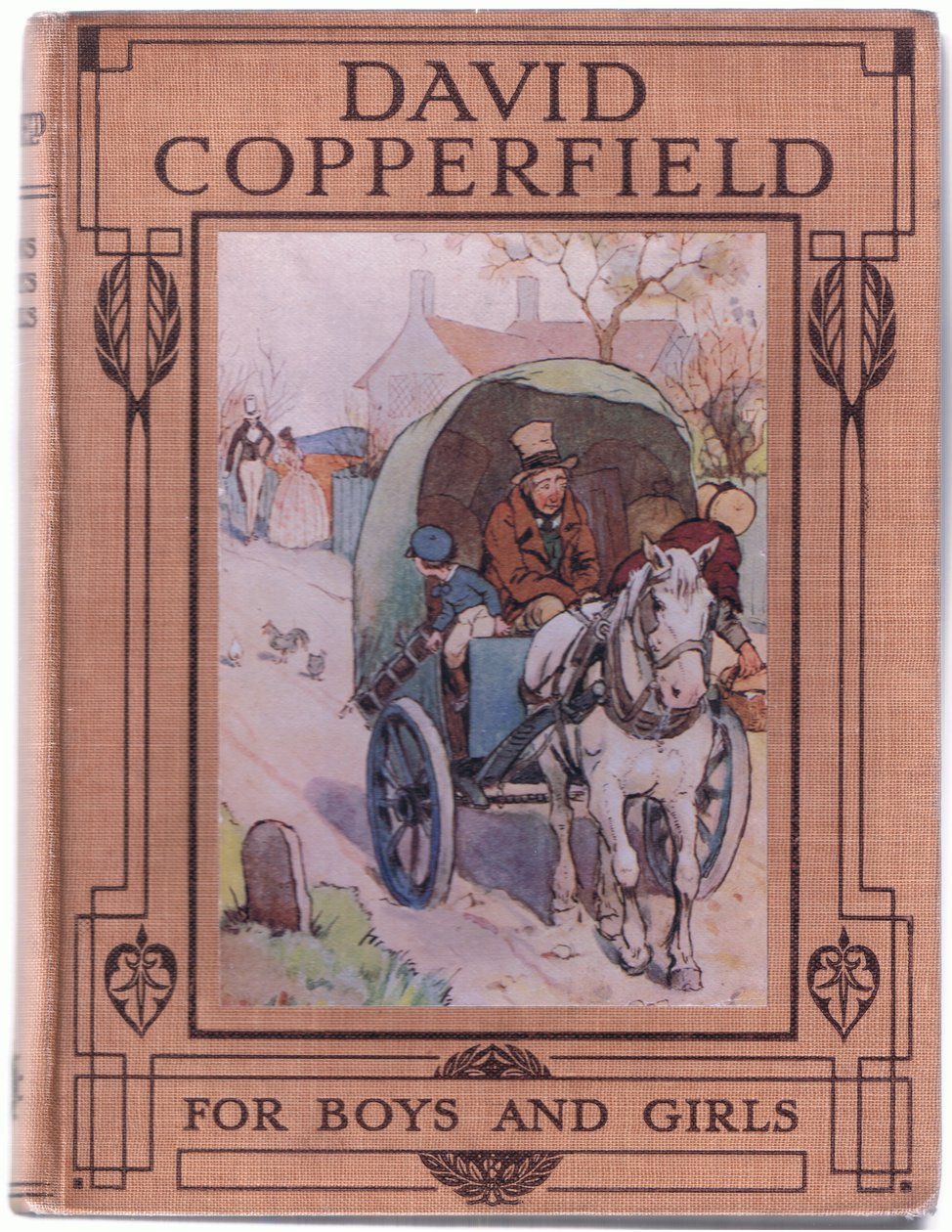 Vooromslag ontwerp, illustratie uit David Copperfield, 1914 door F. M. B. Blaikie