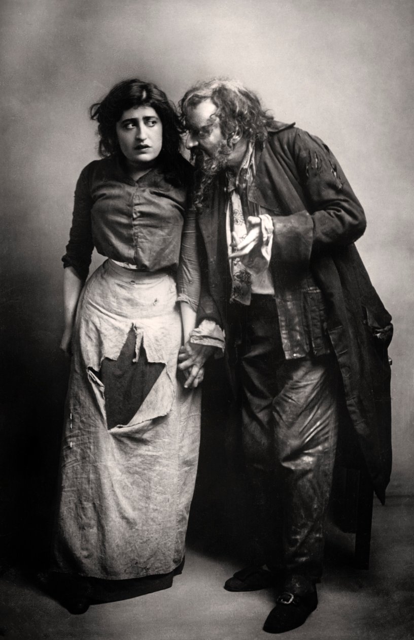 Constance Collier en Herbert Beerbohm Tree, Engelse acteurs door F. W. Burford
