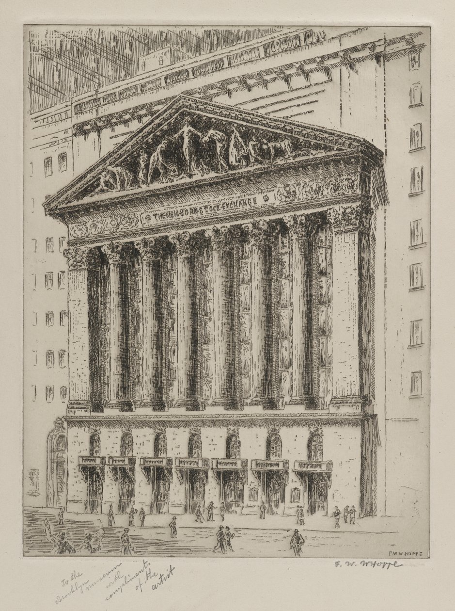 De New York Stock Exchange door F. W. W. Hoppe