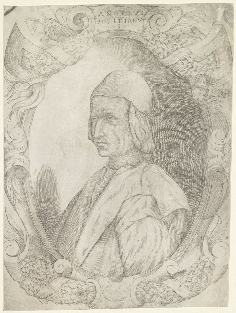 Portret van Agnolo Poliziano door Fabio Licinio